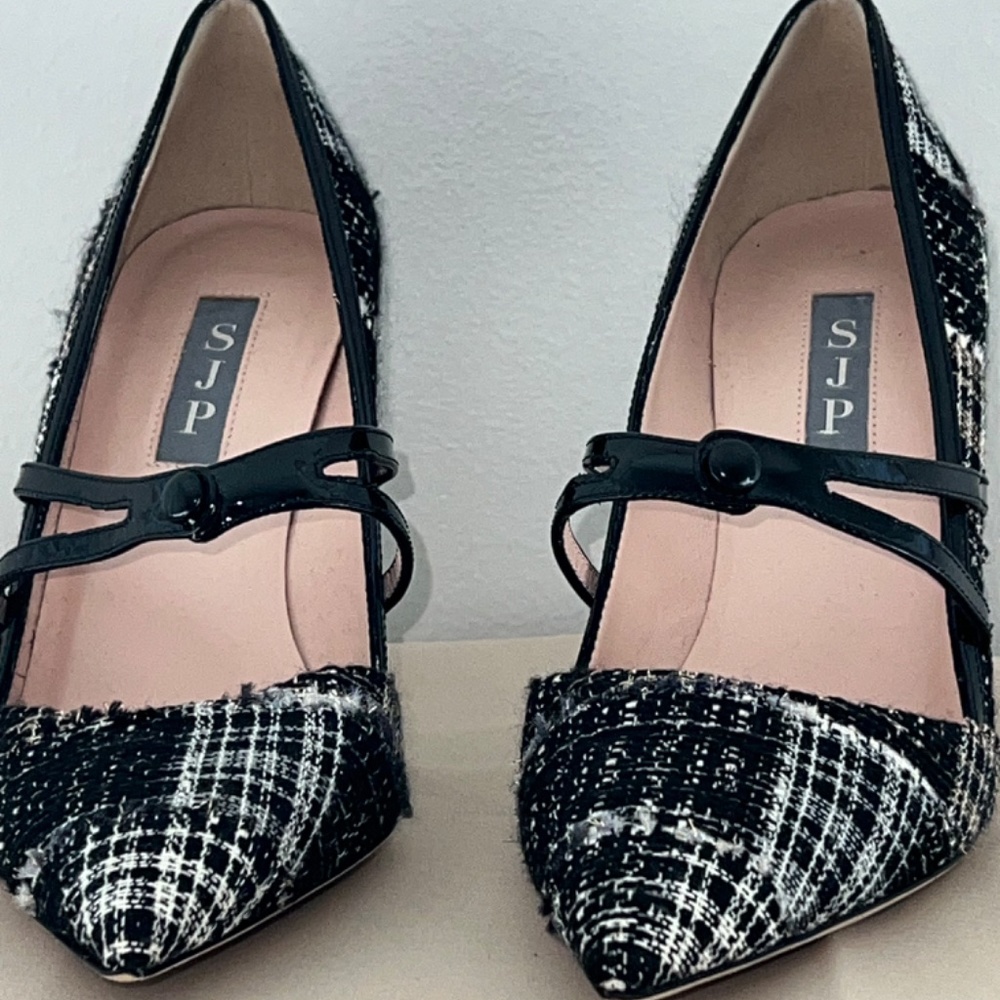 SJP by Sarah Jessica Parker Tweed Mary Jane Pumps - Picture 5 of 5